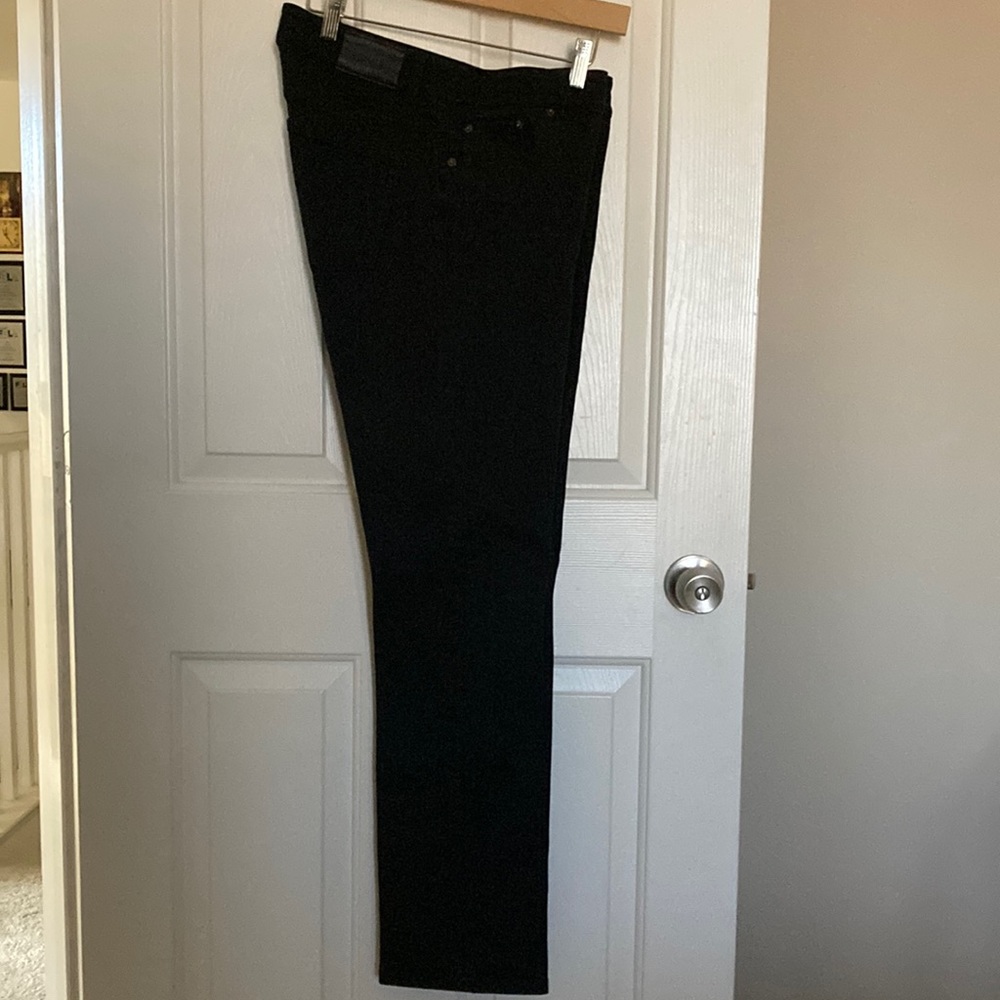 Lauren Ralph Lauren Size 10 charcoal black premier straight jeans 61% cotton